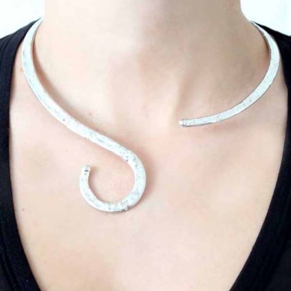 Natalie B. Sculpted Silver Necklace